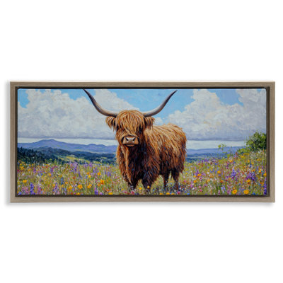 Cadre flottant Wildflower et Highland, design par Petal Prints Design