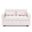 54,33 po Canapé-lit pliable polyvalent en 3 longueurs, canapé-lit moderne, canapé-lit en velours, dossier réglable (rose)