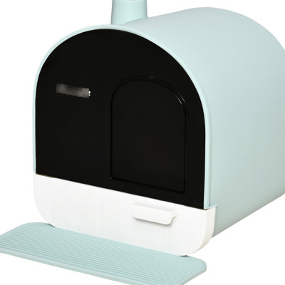 Bac à litière pour chat avec couvercle, 17 po x 17 po x 18,5 po - Comprend un plateau, un filtre qui maintient propre et sans odeur - environnement, facile à gérer pour les chatons