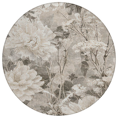 Machine Washable Indoor/Outdoor Chantille ACN2936 Floral Rug