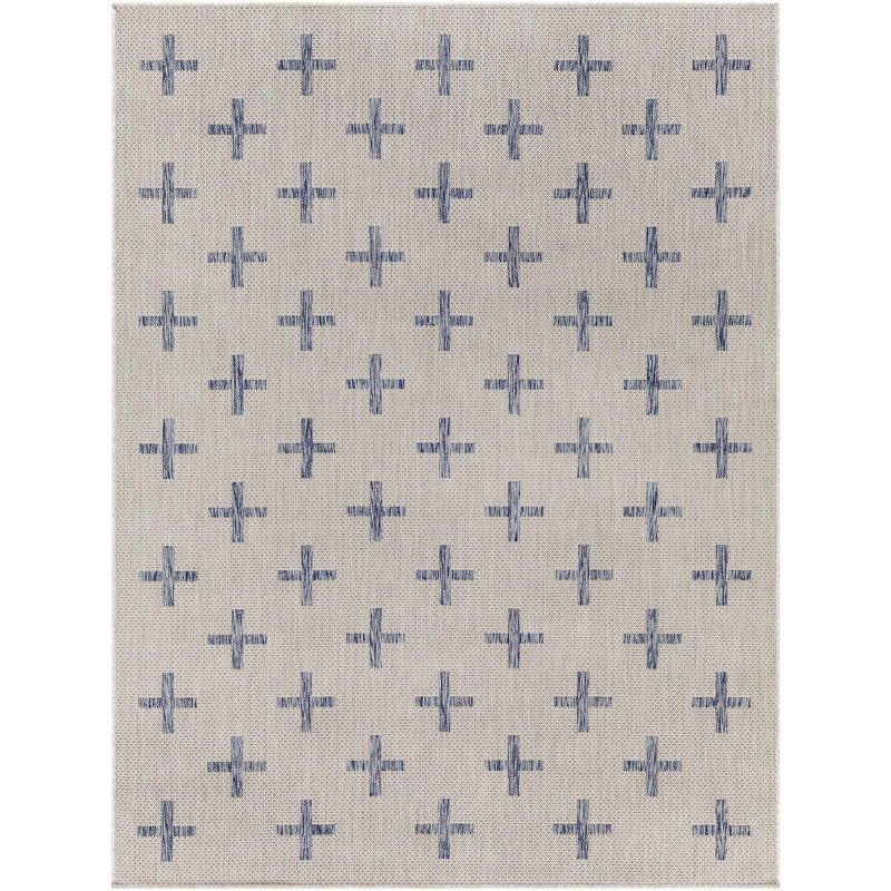 Outdoor Boho Rug Blue/Cream_TRG2358, Rectangle 160 x 213cm