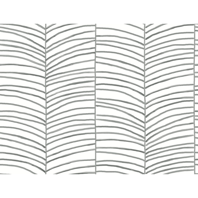Papier peint Cascade Palm Chevron, Onyx