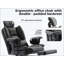 Chaise de bureau ergonomique en similicuir de 200 kg avec support lombaire et dossier haut, chaise de bureau ergonomique avec appui-tête relevable
