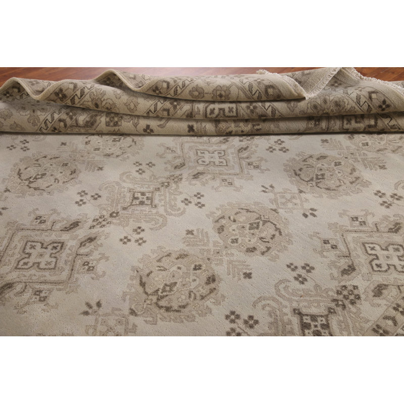 Tapis oriental géométrique Oushak 9 x 12