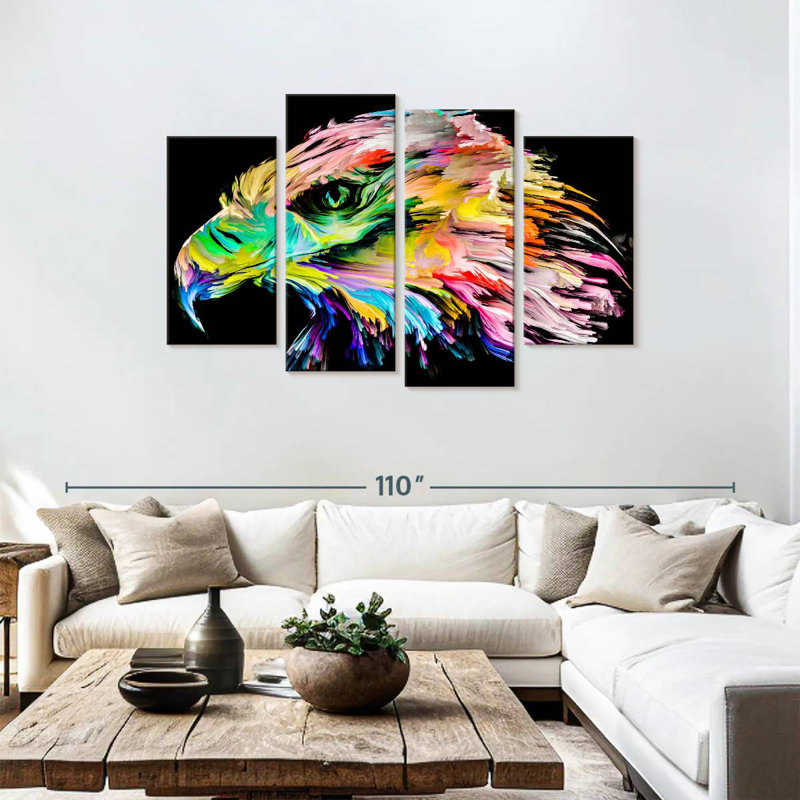 Colourful Eagle, 48"H x 75"W