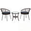 Ensemble de loisirs d'extérieur avec 2 chaises simples en rotin et table ronde en verre-1869072421