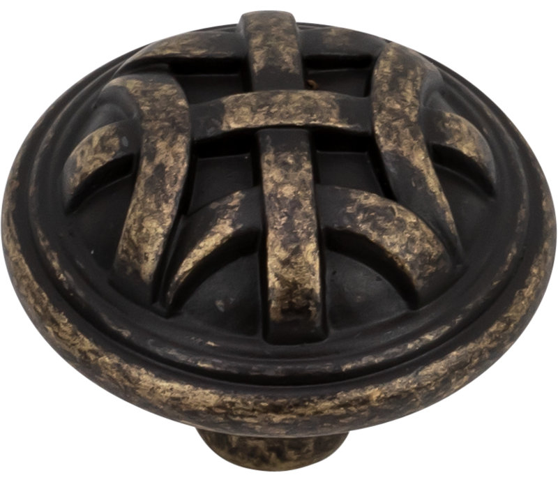 1 1/4" Diameter Mushroom Knob, Brushed Oil Rubbed Bronze