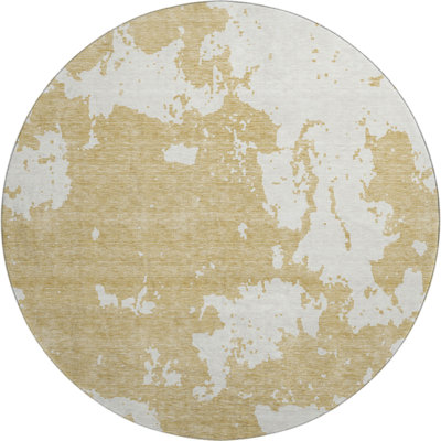 Premium Machine Washable Prisco Gold Rug