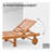Outdoor Folding Chaise Lounge Chair Recliner With Wheels, Acacia Wood Frame - Teak Color