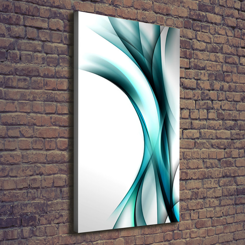 Waves Abstraction - Wrapped Canvas Print, 140cm H x 70cm W