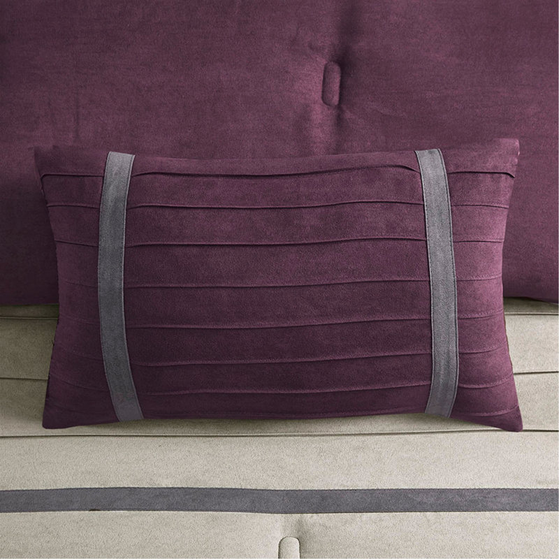 Ensemble d'édredon 7 pièces, Édredon de très grande taille et 6 pièces suppl, Mauve