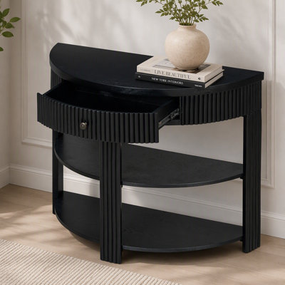 Console avec tiroir et tablettes
