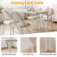 Folding Table, Portable Folding Card Rectangle Table With Sturdy Metal Frame, PU Leather Upholstered Foldable Table-611401170