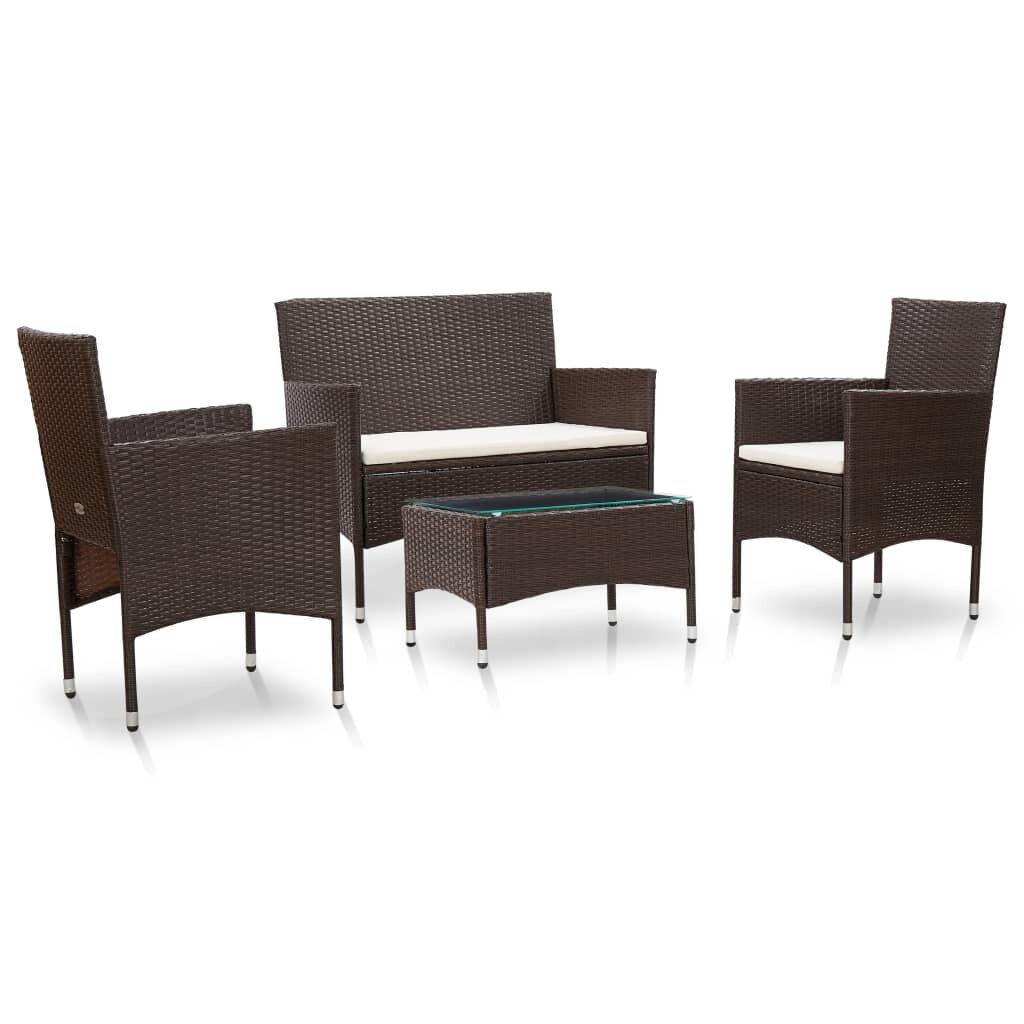 4-Sitzer Lounge-Set Luxton mit Polster