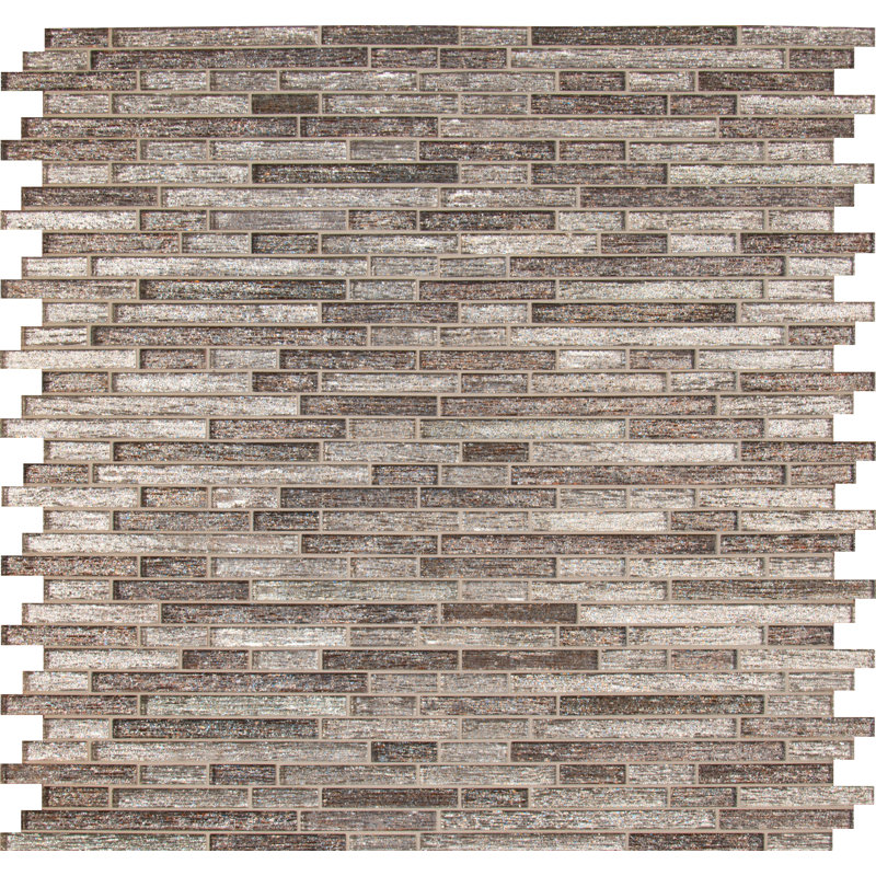 Luxe Interlocking Random Sized Glass Mosaic Tile