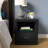 Manhattan Upholstered Faux Leather Nightstand-Pre Assembled Low Profile End Table-1616711069