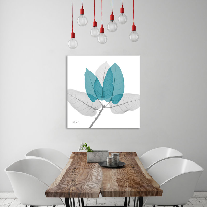 FicusBurkey Teal - Wrapped Canvas Print, 61 cm H x 61 cm W