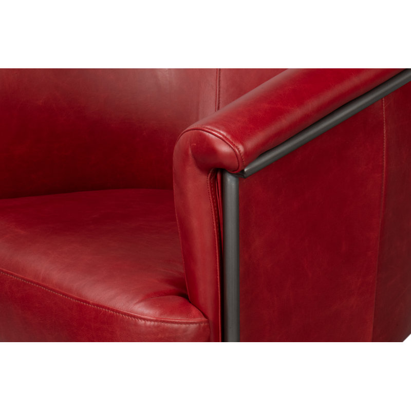 Nagel Armchair, Red Genuine Leather
