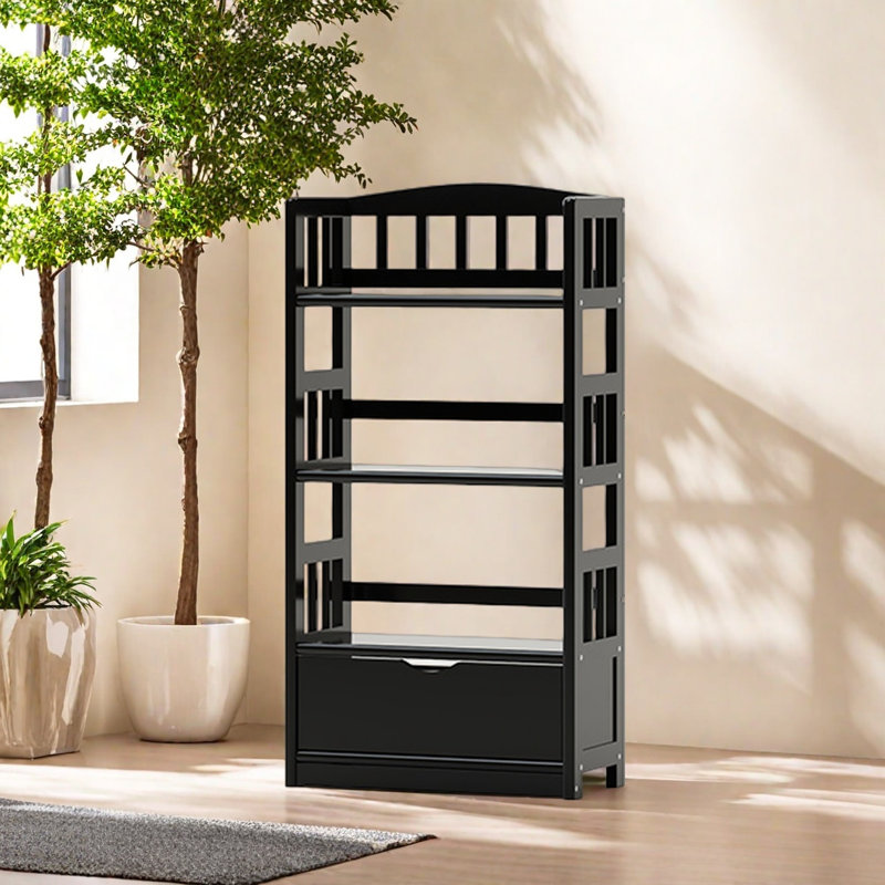Bibliothèque pratique et de haute qualité, Noir, (3 tablettes) H 46,2 po x l 23,6 po x P 11,2 po