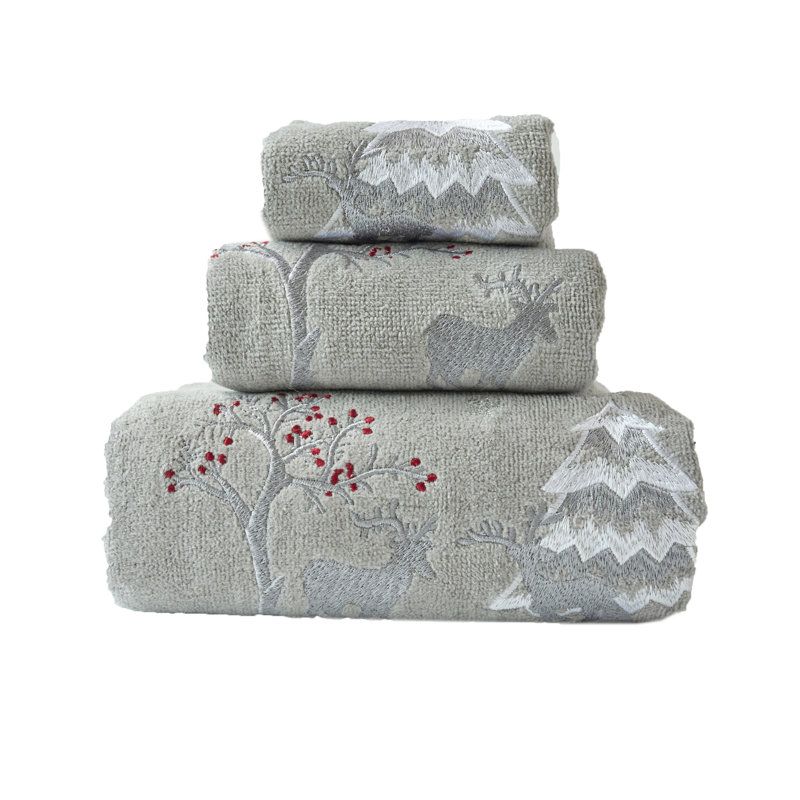 Ensemble de serviettes 3 pièces 100% coton Durrett