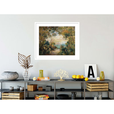 «A Garden in Sorrento» par Pierre-Auguste Renoir, impression giclée encadrée