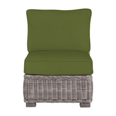 Rustic Woven Sectional Slipper Chair