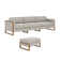 Madison 107" Upholstered Sofa with Ottoman