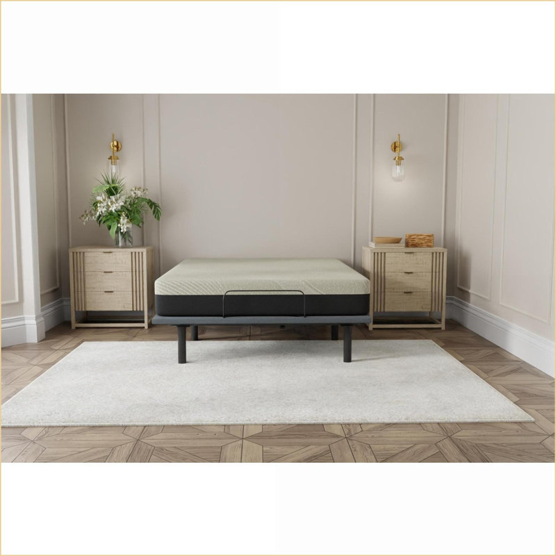 Mattresses, 12'' Short Queen Soft Gel-Infused Mattress | Foam | Charcoal Gray, Short Queen, 12"