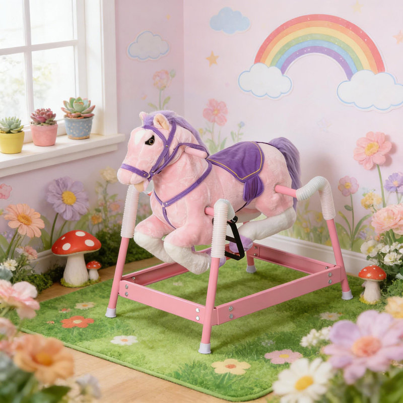 Doux cheval à bascule, cheval à bascule pour enfants