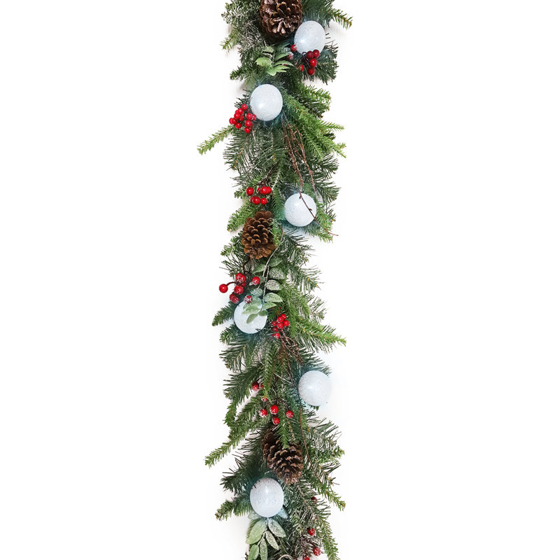 Ensemble de guirlandes de Noël 72 "avec baies de pin