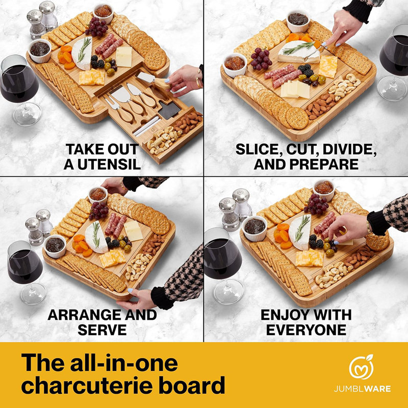 JumblWare Bamboo Cheese Board