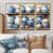 Toile avec cadre flottant or