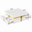 Table basse moderne carrée avec rangement à 4 tiroirs 43,3 po