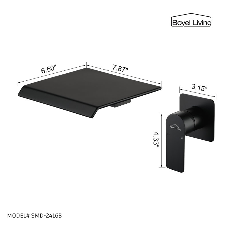 Wall Mounted Optional Single-handle Bathroom Faucet, Black