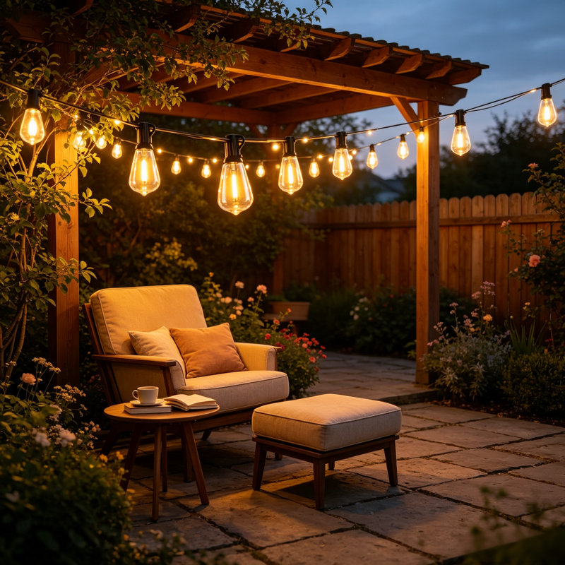 Guirlande d'extérieur avec lumières incassables ST38, 120 pi