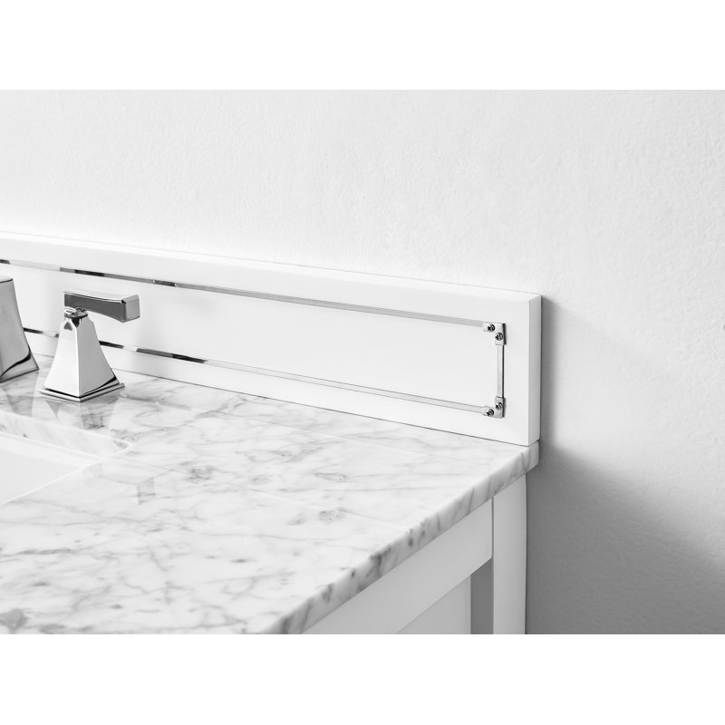 Aspen 60'' W Double Vanity, White, Chrome