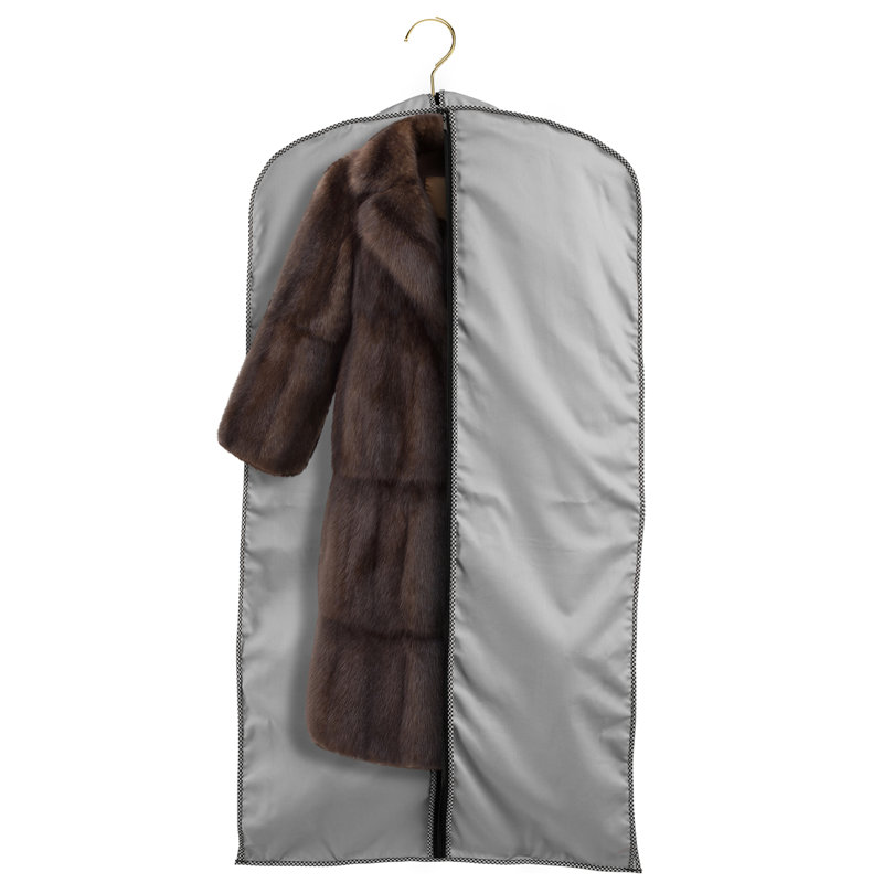 Sac à vêtements en popeline respirante, Gris, H 45 po x l 24 po x P 4 po