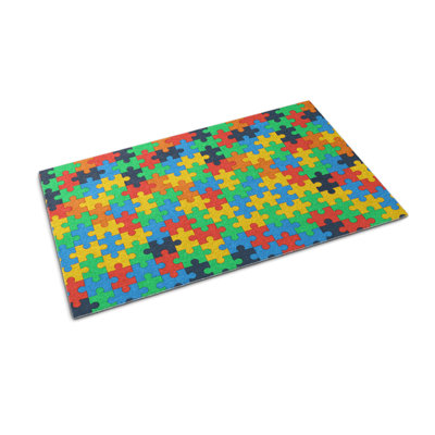 Non-Slip Geometric Outdoor Doormat
