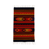 Wool Abstract Area Rug in Red/Black