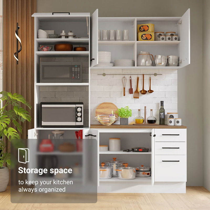 Hokku Designs Hazel 3-Piece Kitchen Storage Set - White
