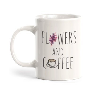 Fleurs et café minimalistes