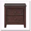 Ensemble de chambre à coucher 3 pièces, grand lit plateforme en bois et deux tables de chevet - Noyer foncé-1344234537-1344234534