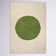 Ameah Cirkel Minimalist Geometric Dot Machine-Washable Cream/Green Rug