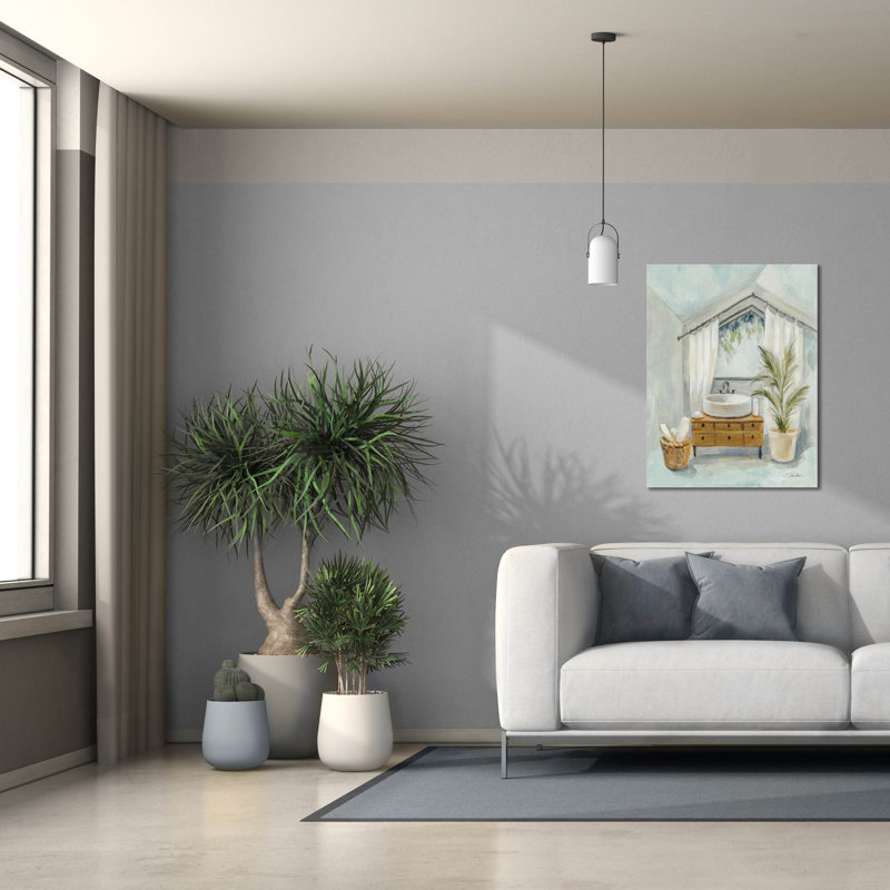  «Bathroom In The Attic 2» par Silvia Vassileva, art mural sur toile, 26 po x 34 po, H 34 po x l 26 po