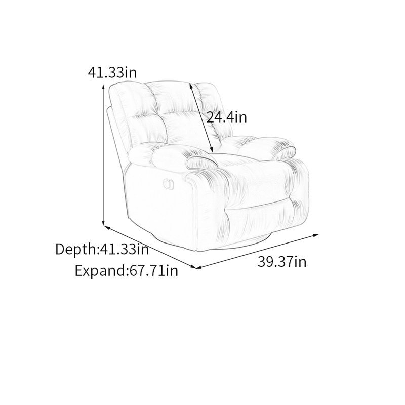 Sleek Ergonomic Recliner Comfy Stylish Design, White