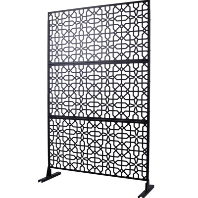 76"48" Metal Privacy Fence Panels - Freestanding For Balcony, Deck Build Screen 76" H48" W Lawn, Patio Rust Proof Construction