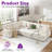 130" Wide U-Shaped Sectional Sofa With Multiple Storage Seats And 2-Seat Movable Ottoman, Beige Corduroy-1115954450