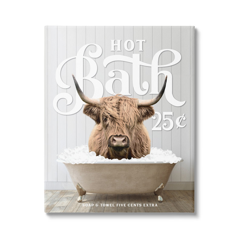" Vintage Bathroom Cattle ", 40" H x 30" W x 1.5" D