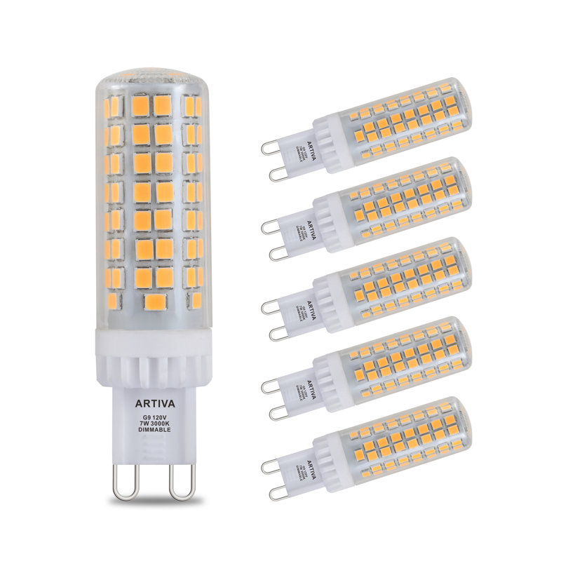 60 Watt Equivalent G9 G9/Bi-pin Dimmable LED Bulb, 3000K