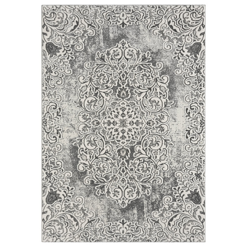 Modern Floral Boho Large 9X12 Area Rug Transitional Carpet Shiny Vibrant High Low Pile Rug For Living Room
